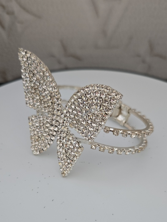 Jewelry - Rhinestone Butterfly Cuff Bracelet